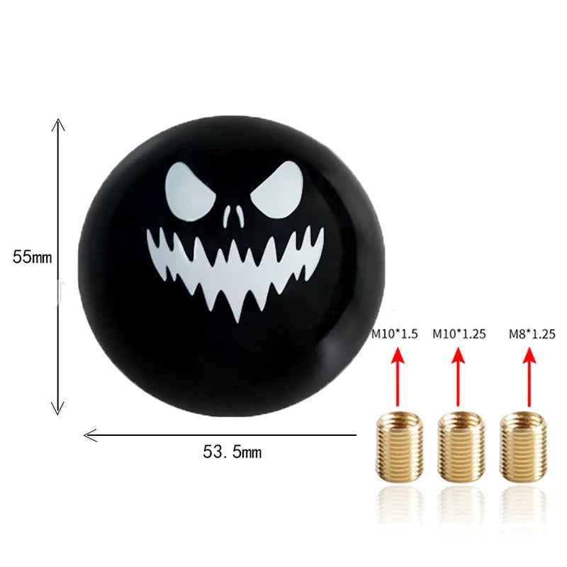 Funny Glow in Dark Green Skull Ball Manual Gear Shift Knob