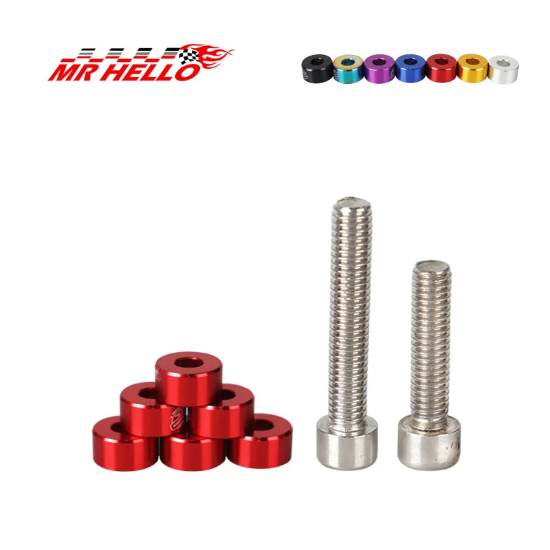 6PCS JKdreamer M6 Aluminum Fender Washers Bolts for Honda Engine Air Inlet Manifold