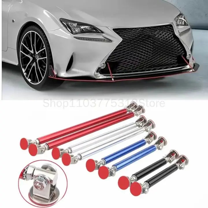 Universal Adjustable Bumper Lip Splitter Support Rods 100 150 200mm Car Kit