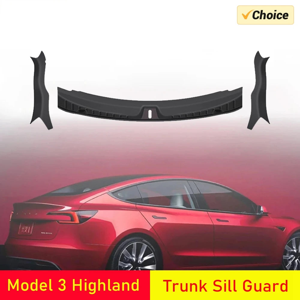 Rear Trunk Sill Protector Anti-Scratch Cargo Threshold for Tesla Model 3 2024–2026