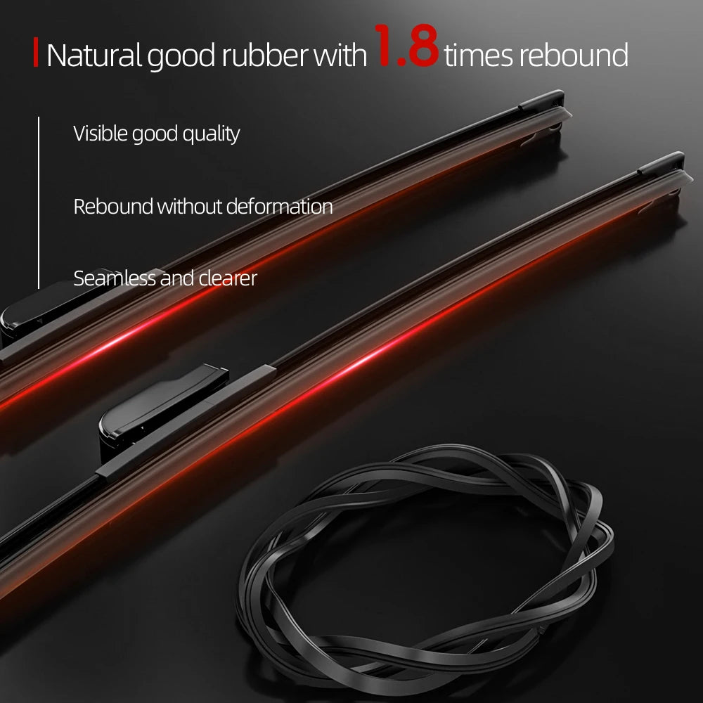 2PCS Carbon Fibre Front Windshield Wiper Blades for Mazda 3 Axela 2003–2023