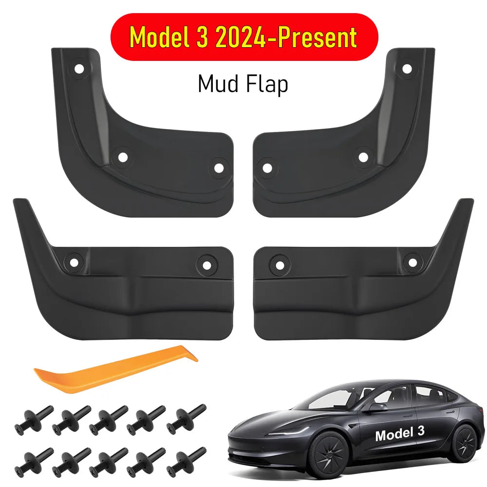 Mud Flaps Splash Guards for Tesla Model 3, Model Y & Model YL 2025–2026