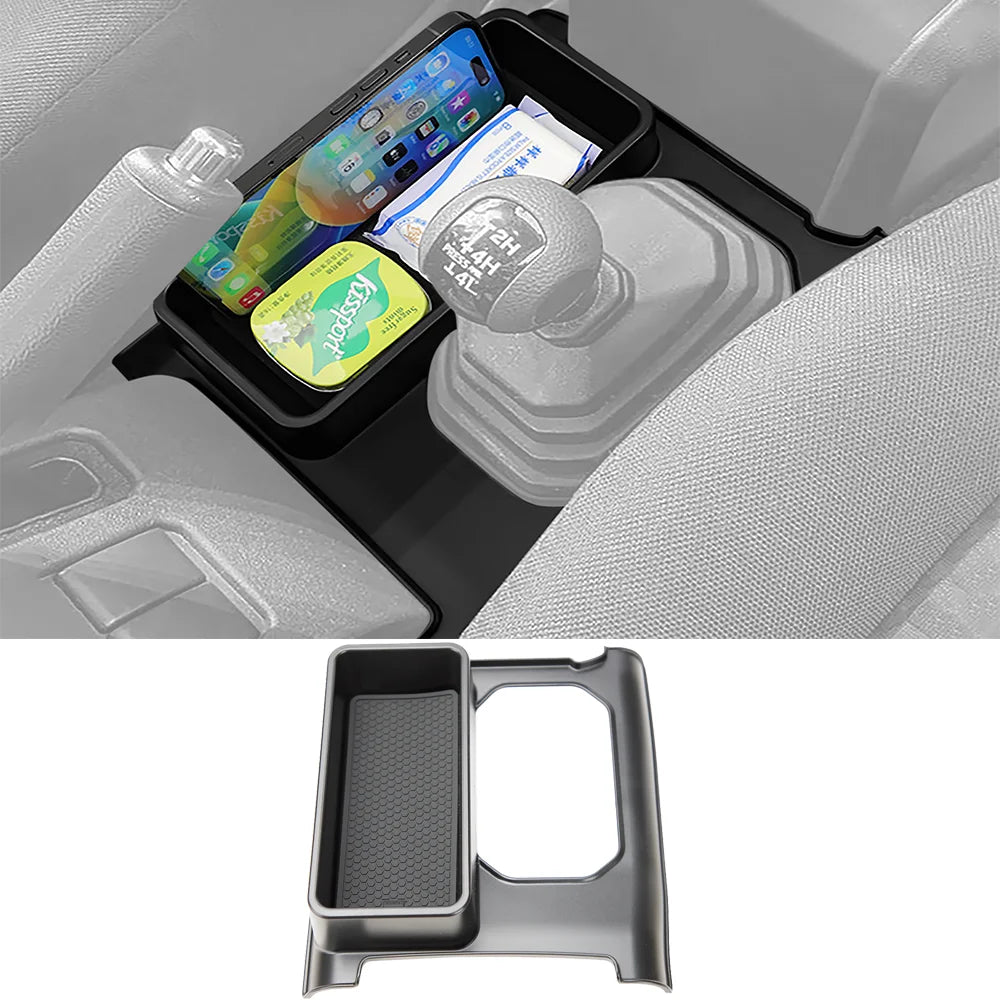 Gear Shift Storage Organizer Tray with Cup Holder for Suzuki Jimny 2024–2026