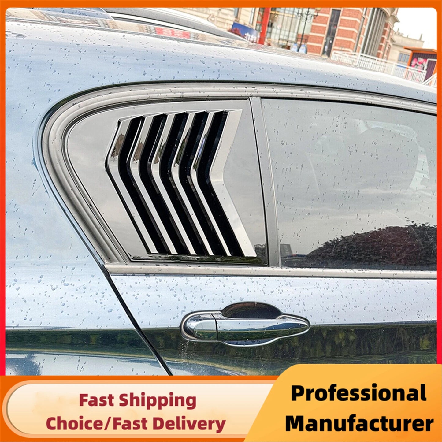 Rear Side Window Triangle Louver Cover for BMW F20 Hatchback 118i 2011–2019