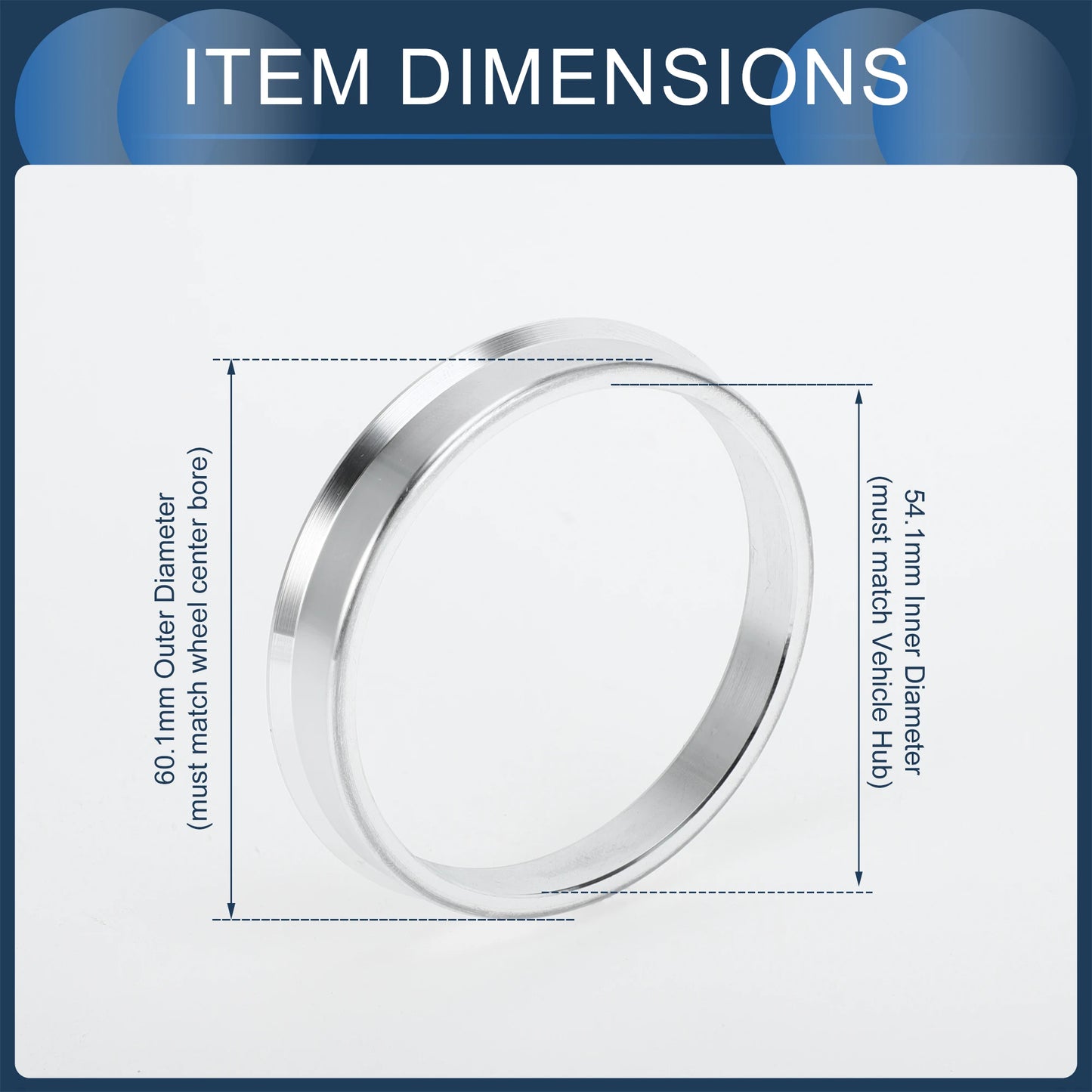 UXCELL 4Pcs Hub Centric Rings Wheel Centering Rings 56.1-64.1mm OD