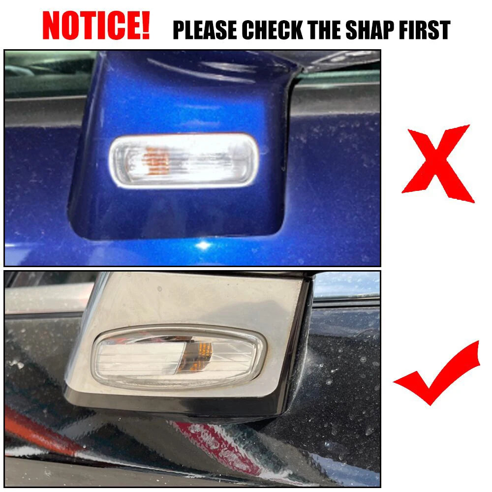 2Pcs LED Dynamic Side Marker Turn Signal Sequential Blinker Peugeot Citroen
