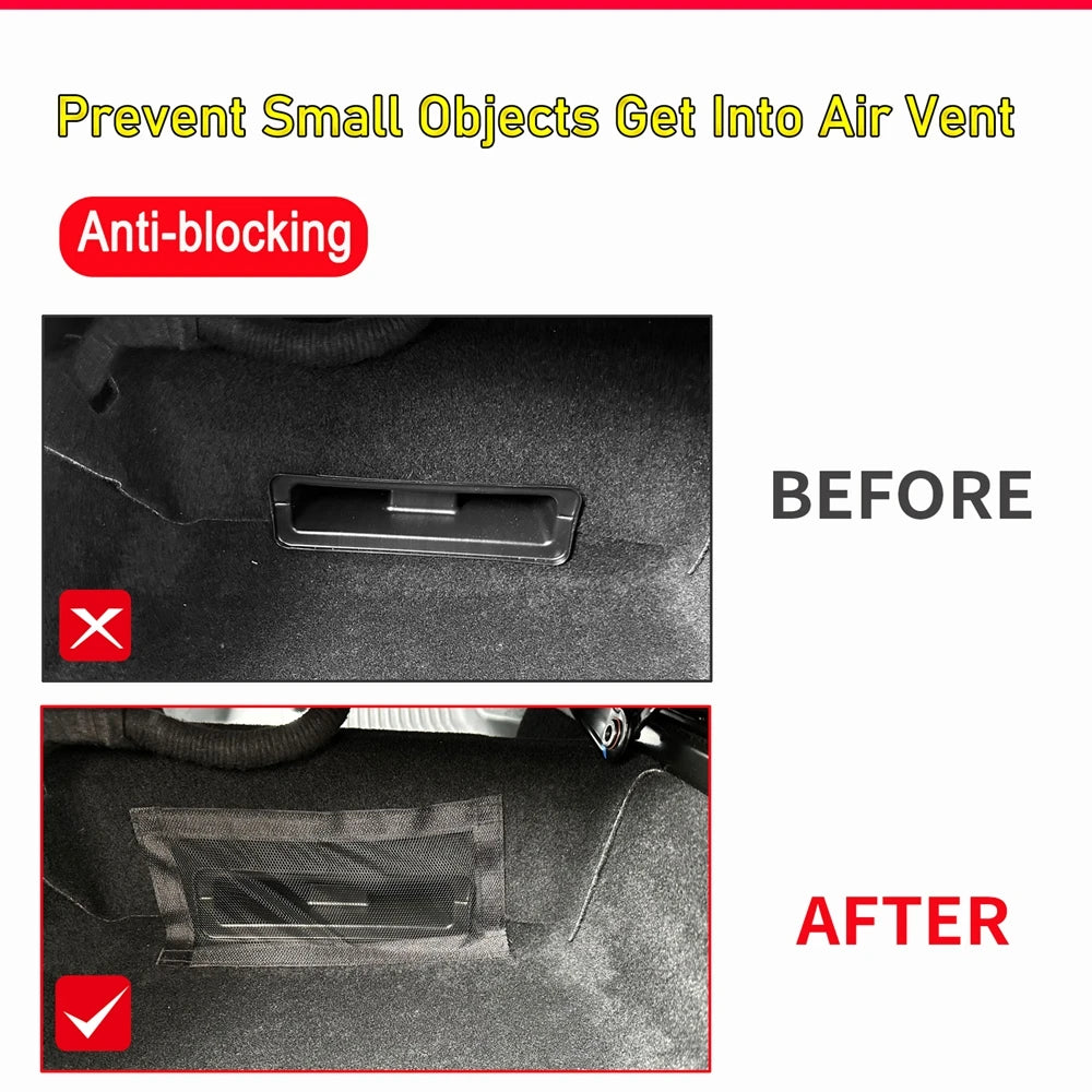 Rear Seat Air Vent Cover Mesh Protector for Tesla Model 3 2019-2025
