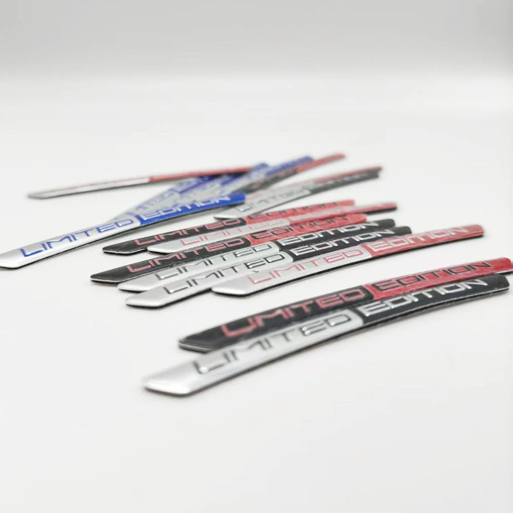 4PCS Aluminum Wheel Hub Stickers Limited Edition Emblem Decals for Car Motorcycle