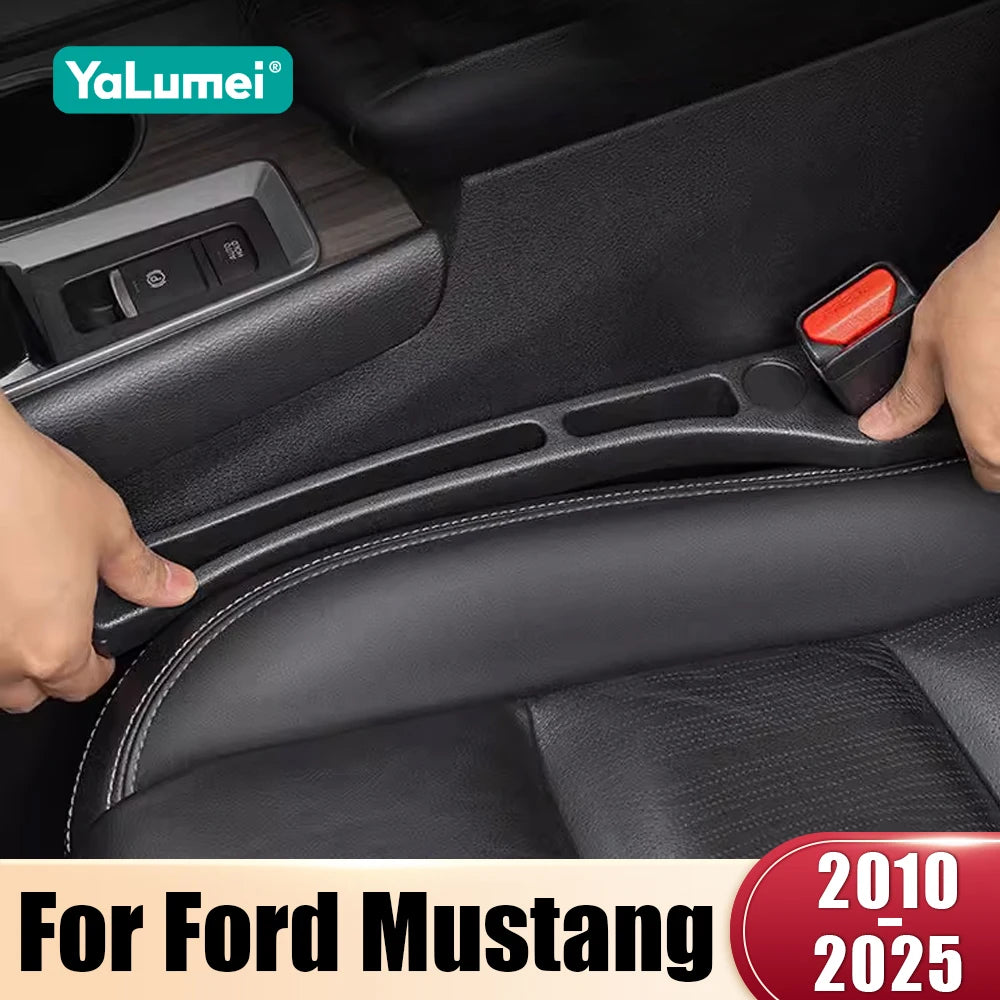 2PCS Car Seat Gap Filler Leak Proof Strips for Ford Mustang 2010–2025