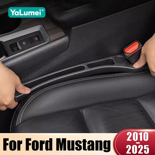 2PCS Car Seat Gap Filler Leak Proof Strips for Ford Mustang 2010–2025