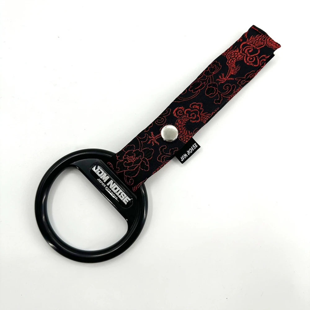 JDM Tsurikawa Lucky Cat Dragon Pattern Hanging Car Ring Strap Japanese Style