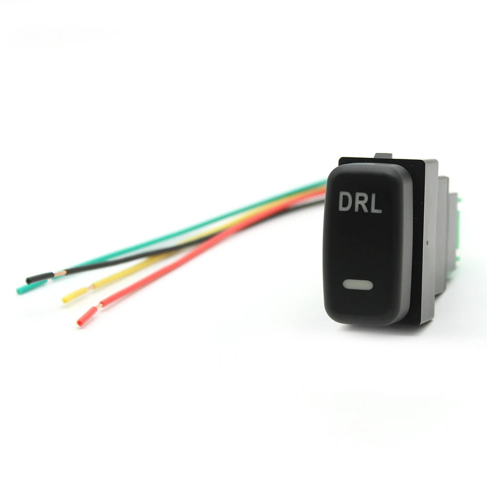 Red LED Fog Light DRL Power Switch Button for Mitsubishi Pajero Lancer