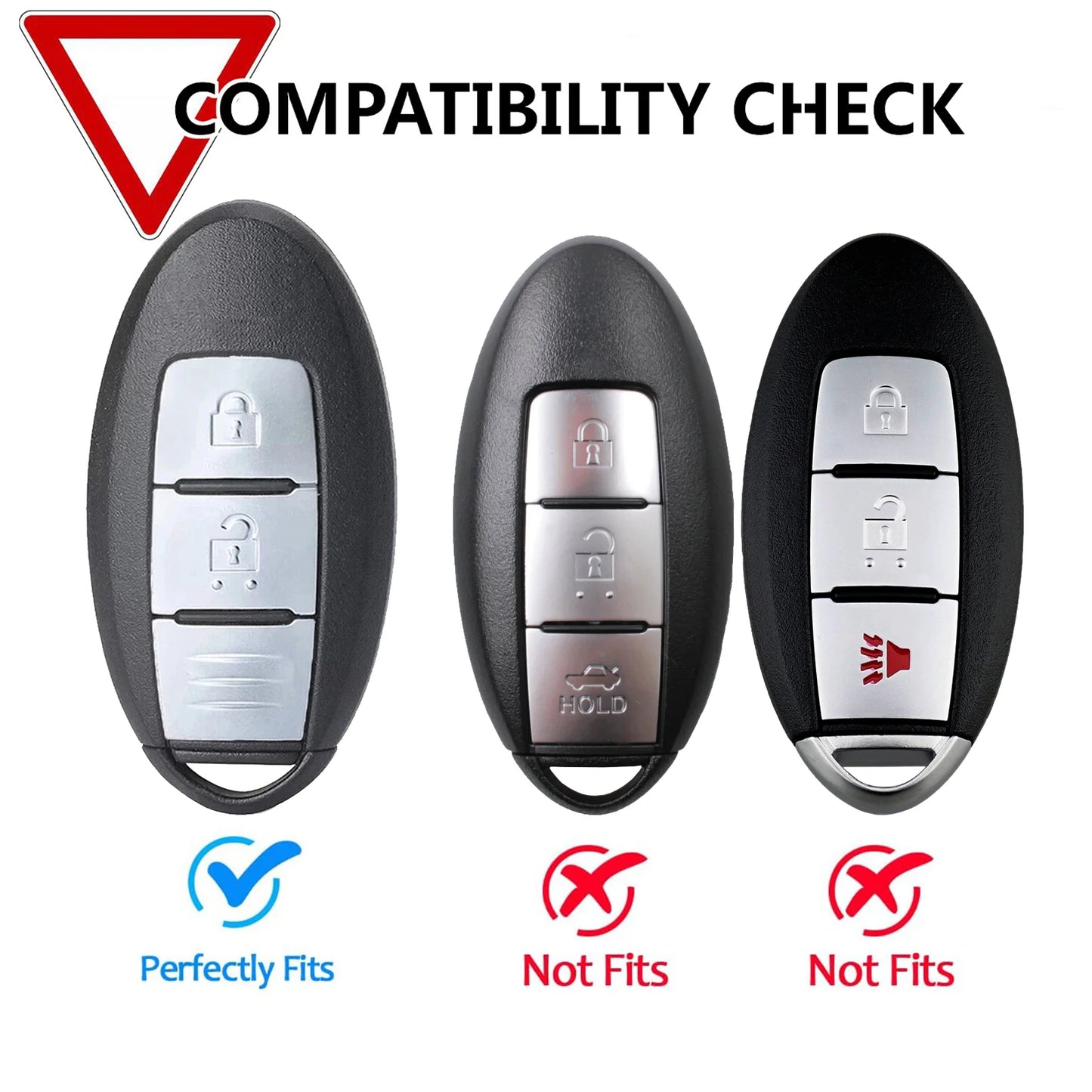 3-Button Silicone Remote Key Fob Cover for Nissan Qashqai, Juke, Leaf, Micra, Note