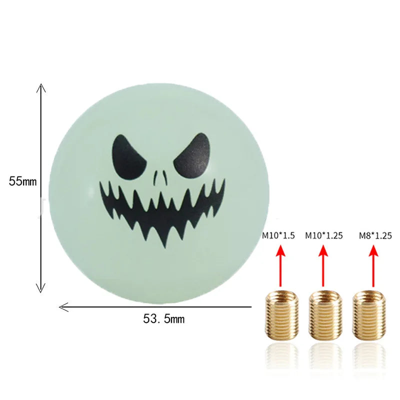 Funny Glow in Dark Green Skull Ball Manual Gear Shift Knob