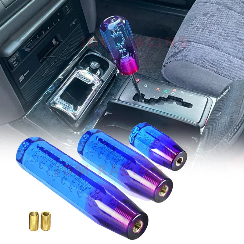 Blue Purple Crystal Gear Shift Knob 10 15 20cm Universal Manual Auto