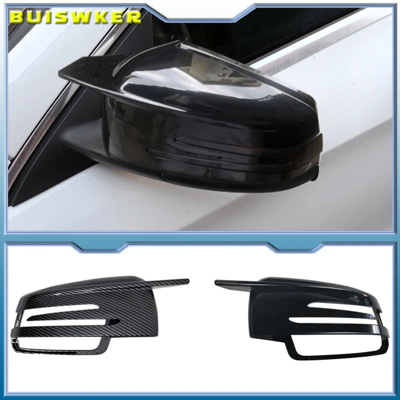 Gloss Black Side Mirror Cover Caps for Mercedes-Benz A B C E S CLA GLA GLK Class
