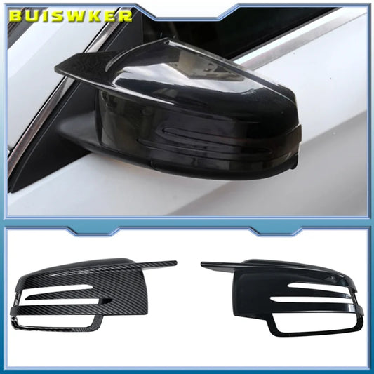 Gloss Black Side Mirror Cover Caps for Mercedes-Benz A B C E S CLA GLA GLK Class