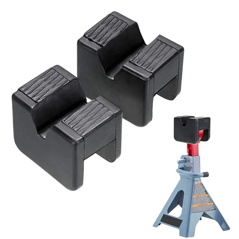 Universal Car Jack Rubber Pad Slotted Lift Jack Stand Frame Protector Adapter