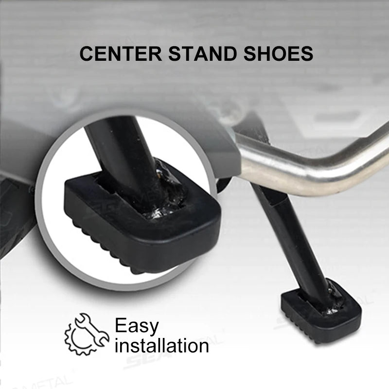 Motorcycle Kickstand Pad Rubber Side Stand Support Plate Parking Base