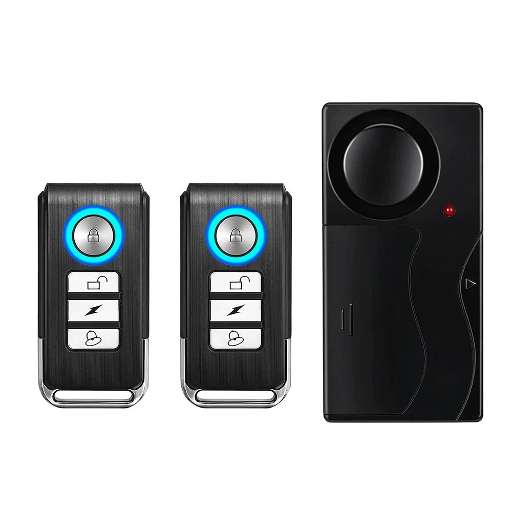 110dB Wireless Door Window Vibration Alarm Anti Theft Security Alarm Remote