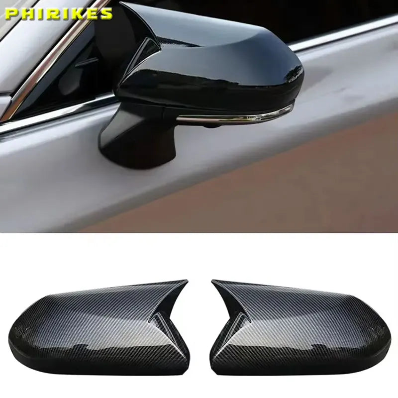 Carbon Fiber Look Rearview Mirror Cover Caps for Toyota Camry 2018–2022