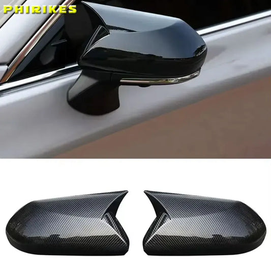 Carbon Fiber Look Rearview Mirror Cover Caps for Toyota Camry 2018–2022