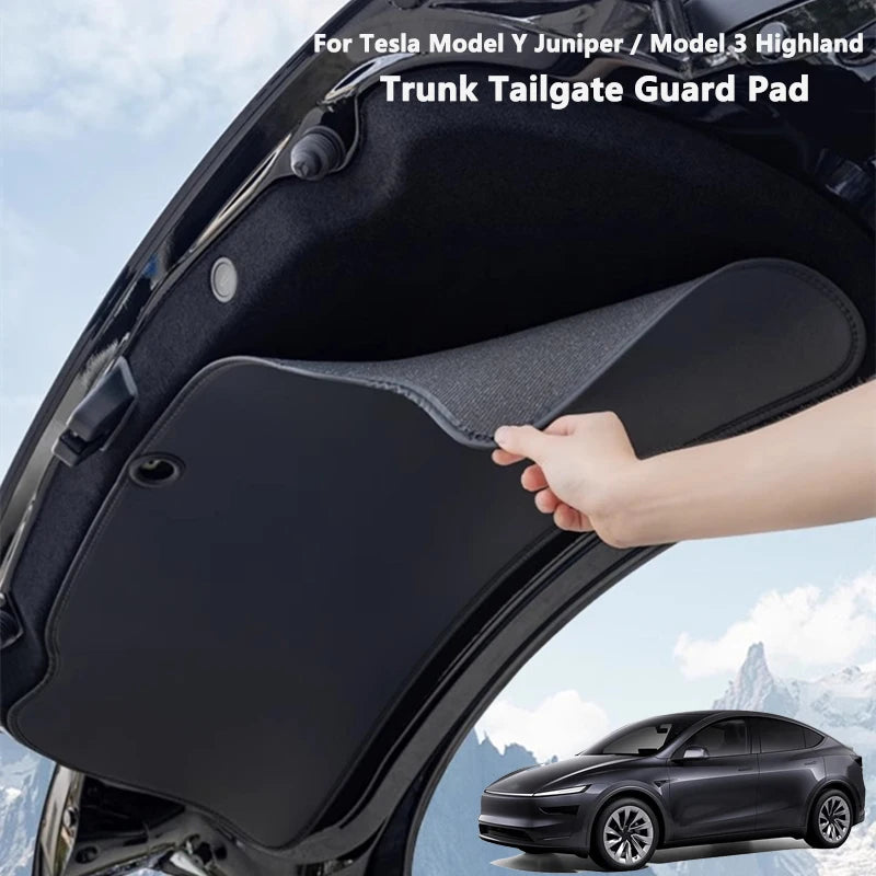 Trunk Tailgate Guard Pad Leather Protector for Tesla Model Y Juniper Model 3 Highland