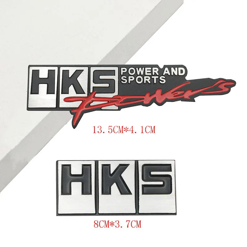 3D HKS Power Metal Logo Emblem Badge Car Decal Sticker Alloy Auto Accessory