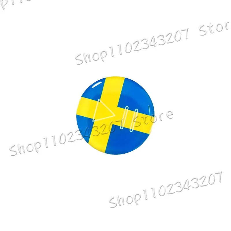 Swedish Flag Interior Emblem Sticker Control Panel for Volvo XC40 XC60 XC90 V40