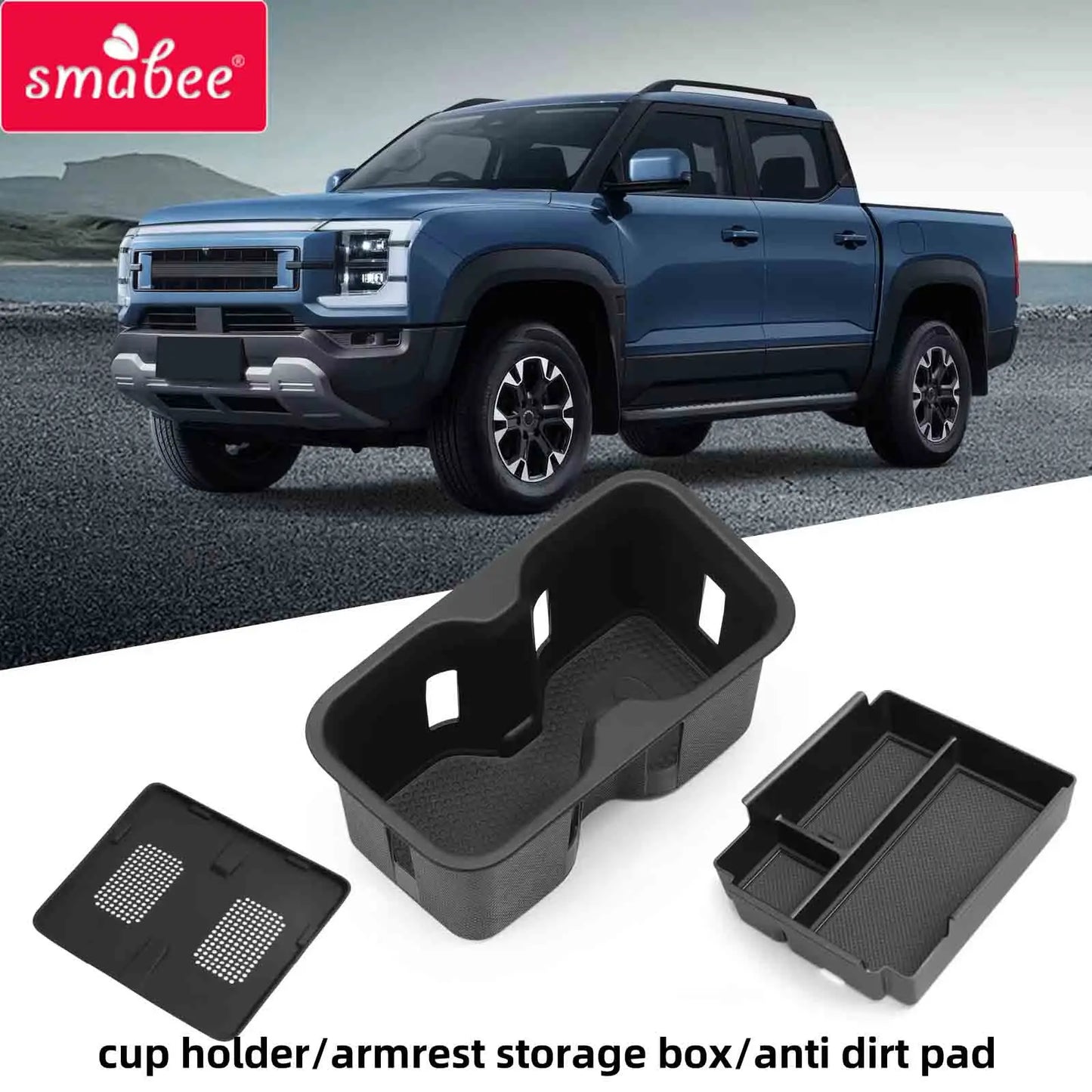 Smabee Armrest Storage Box Organizer for BYD Shark 6 2024–2026