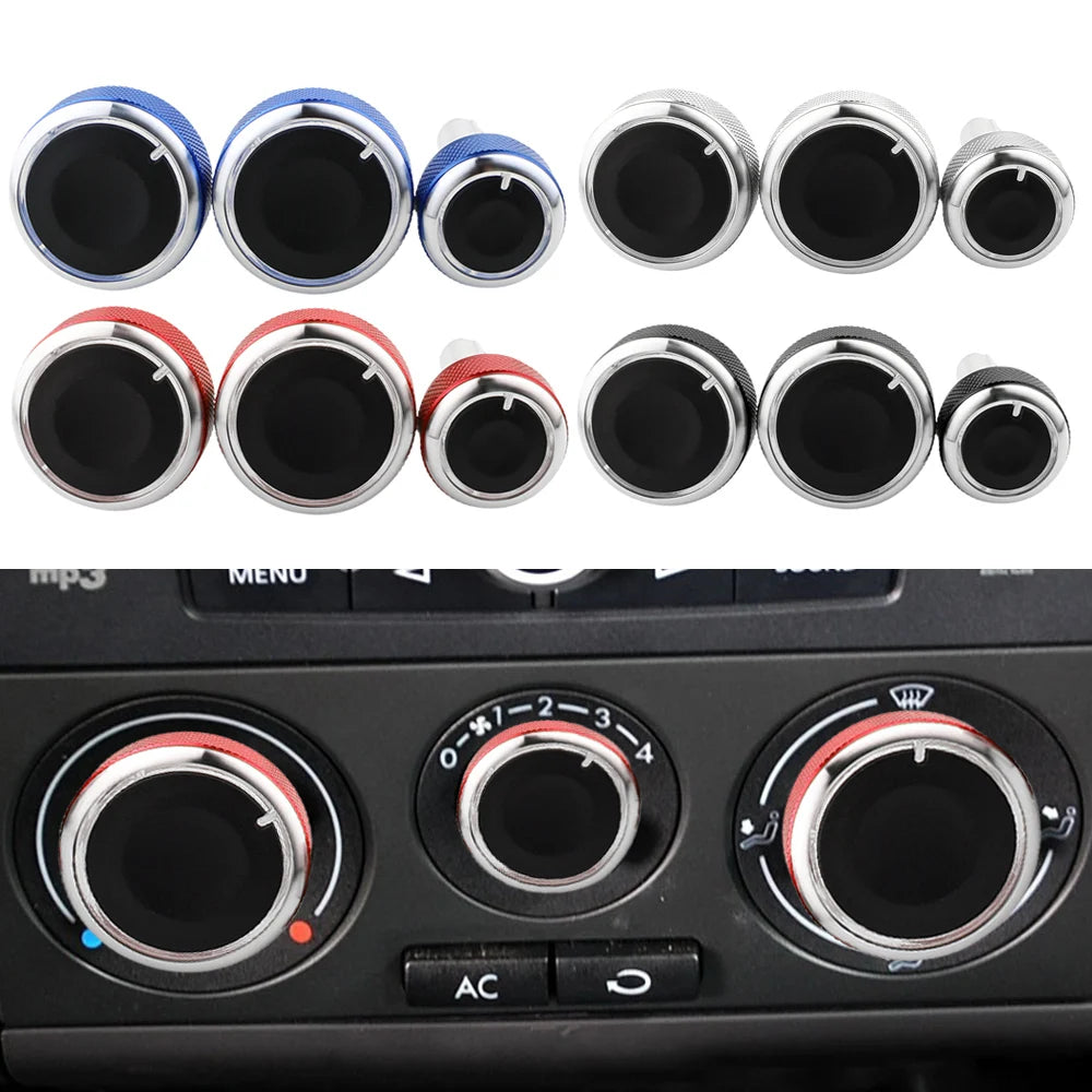 3Pcs AC Control Knobs for VW Passat B5 Golf 4 MK4 Bora Jetta Climate