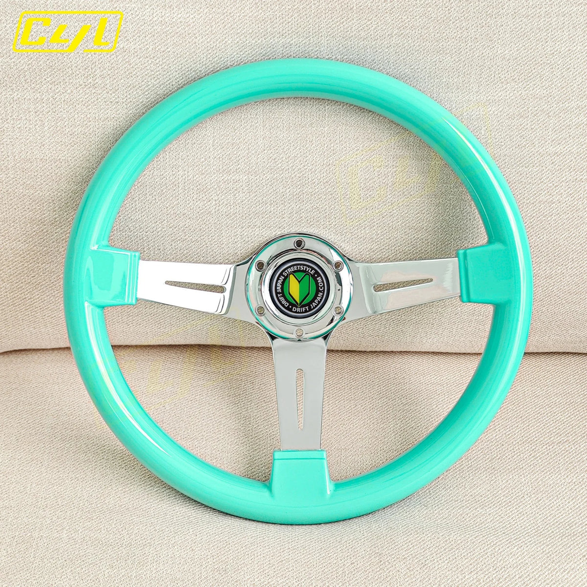 CYL JDM 14" 350mm ABS Deep Dish Racing Drift Steering Wheel Universal Car