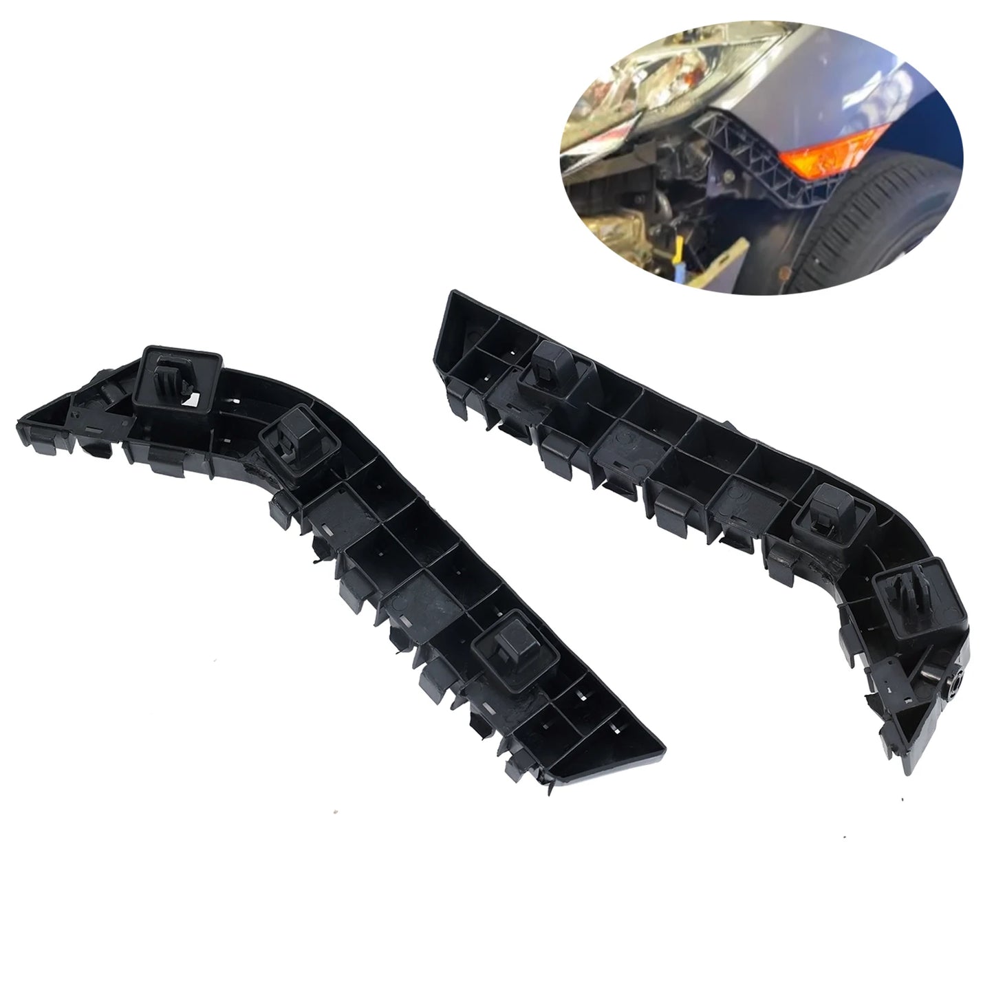 Front Bumper Guide Mount Bracket Retainer Pair for Honda Civic Sport 2016–2021