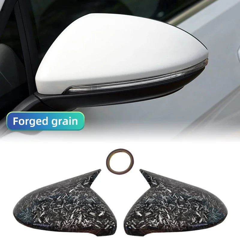 2PCS Side Rearview Mirror Cover Caps for VW Golf MK7 MK7.5 GTI R GTE 2014–2019