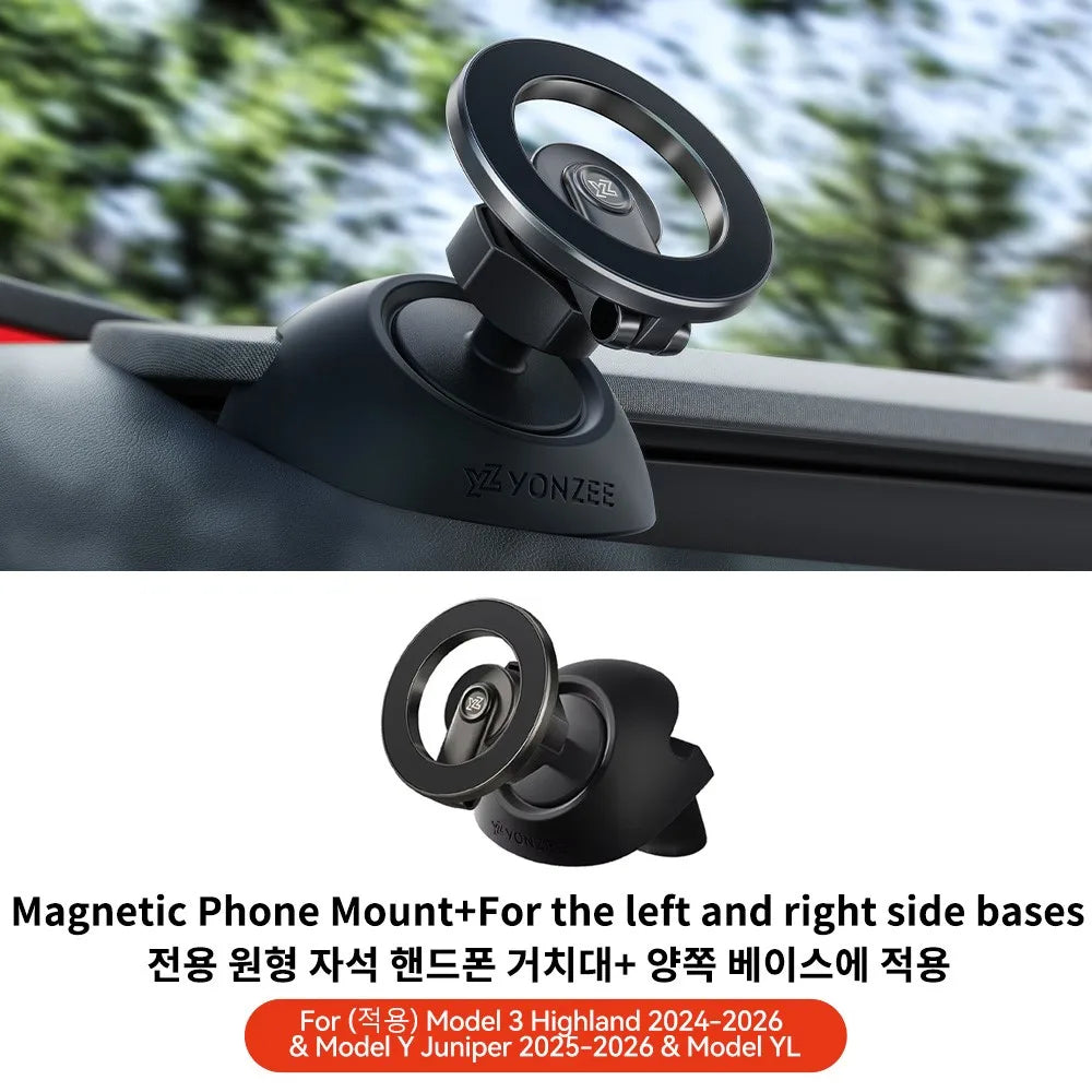 360° Magnetic Phone Holder for Tesla Model 3 Highland & Model Y Juniper