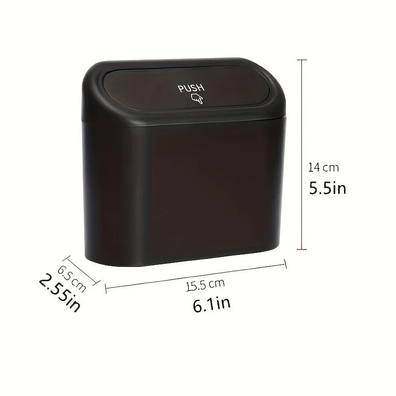 1pc Mini Car Trash Can Garbage Bin Organizer for Clean Interior Storage