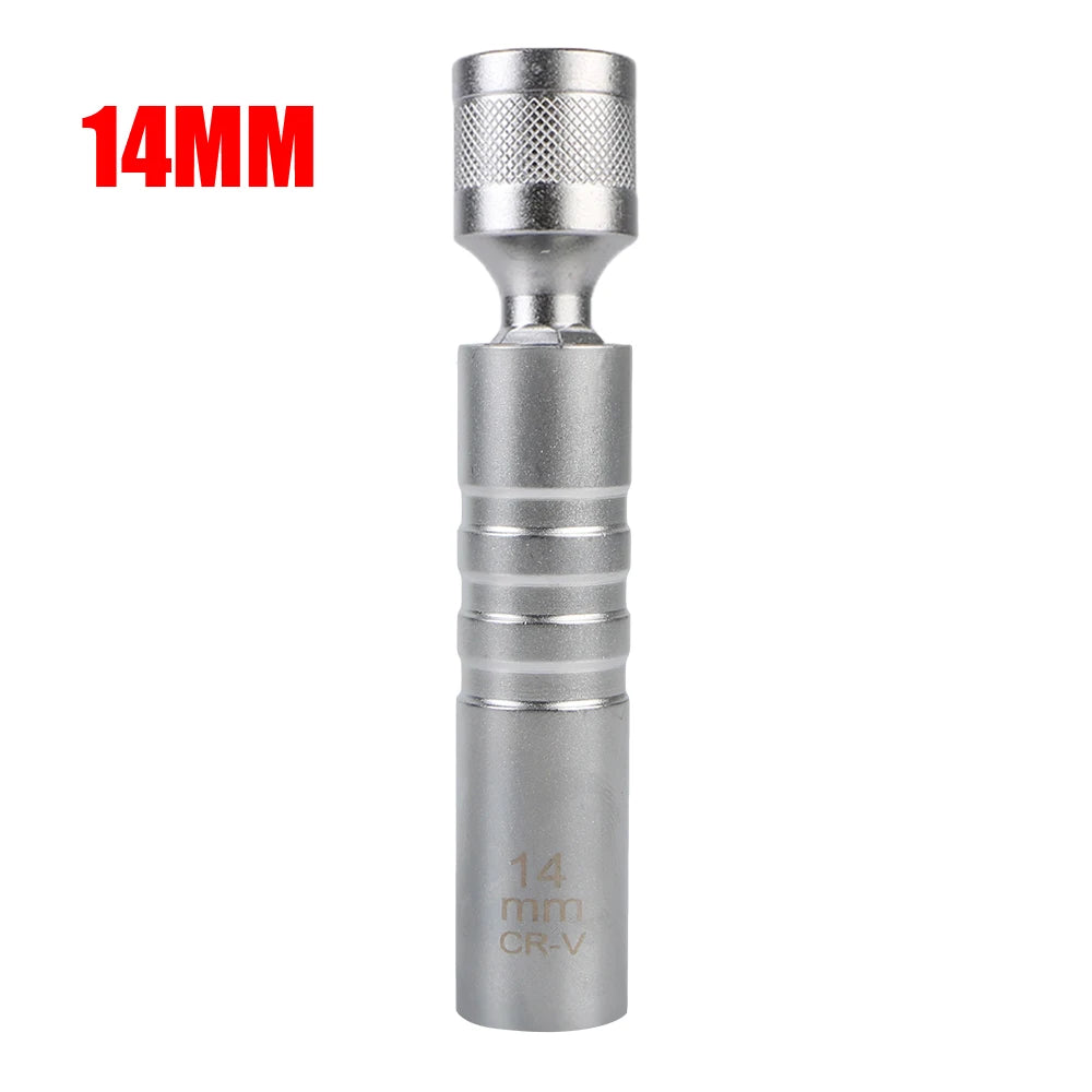 14mm 16mm Magnetic Thin Wall Universal Joint Spark Plug Socket Wrench Tool