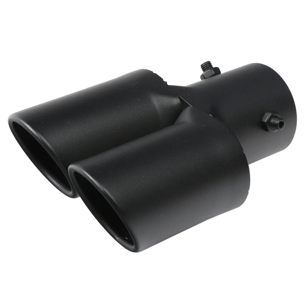Universal Dual Slant Cut Stainless Steel Exhaust Tip 63mm Inlet 63 Outlet
