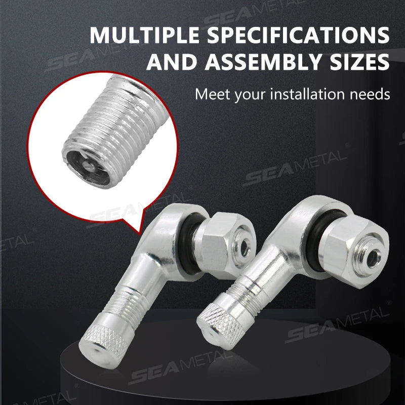 90° CNC Aluminum Motorcycle Tire Valve Stem Universal Tubeless Wheel Valve