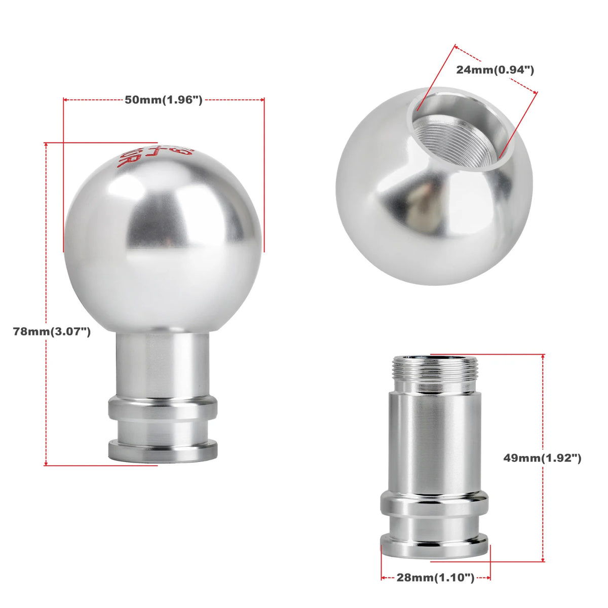 CNSPEED 5 6 10 Speed Aluminum Gear Shift Knob M8 M10 M12 Manual Automatic