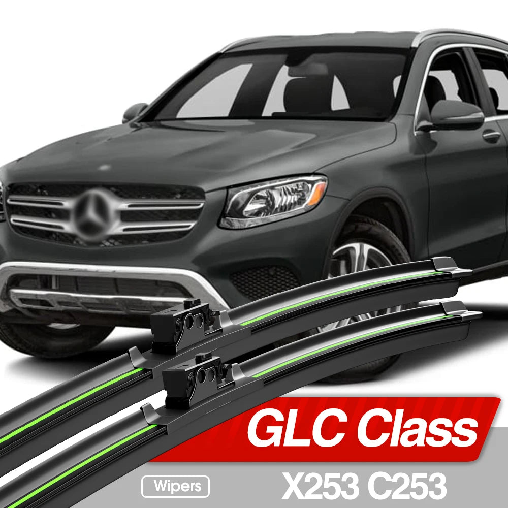 2PCS Front Windshield Wiper Blades for Mercedes-Benz GLC-Class 2015–2023