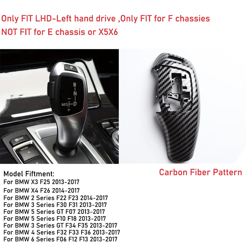 Gear Shift Knob Cover Trim Replacement for BMW F10 F11 F20 F22 F25 F30 F31