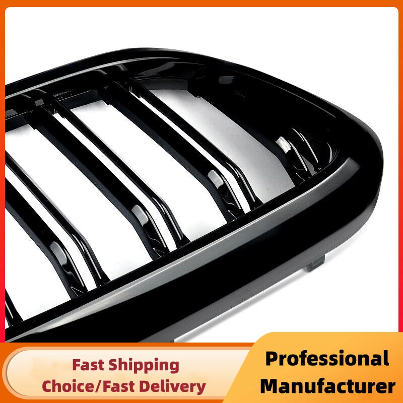 Gloss Black Double Slat Kidney Grille for BMW 5 Series G30 G31 & M5 2017–2020