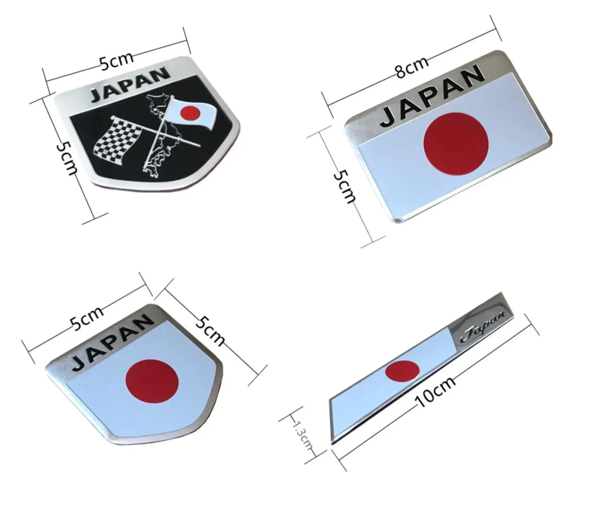 JDM Japanese Flag Metal Emblem Badge Decal for Daihatsu YRV Scion Venza Datsun