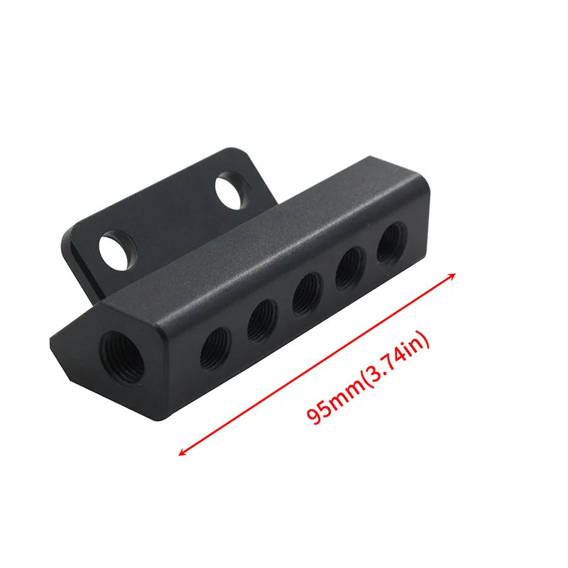 5 Port Vacuum Manifold Block 1/8 NPT Boost Wastegate Turbo Fuel Gas Intake