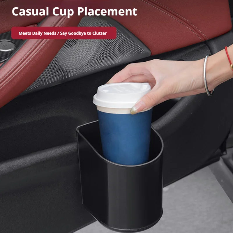 Universal Car Cup Holder Seat Back Organizer Trash Can Interior Accessory