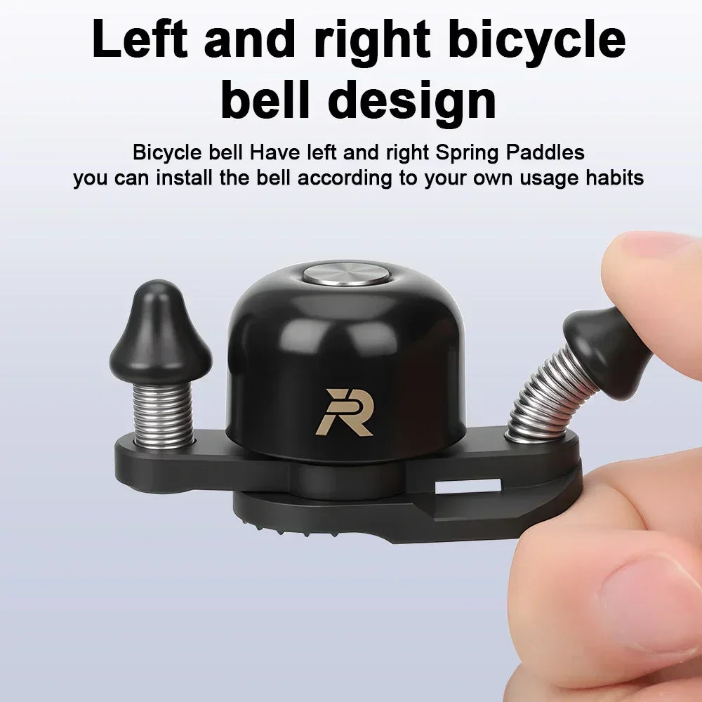 Mini Bike Bell Copper Alloy 100dB Road Bicycle Handlebar Dual Hammer Bell