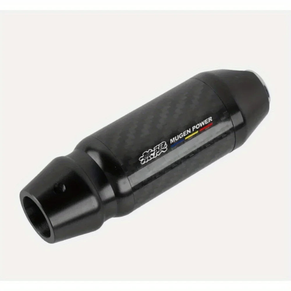Universal MUGEN Style Carbon Fiber Aluminum Automatic Gear Shift Knob Black