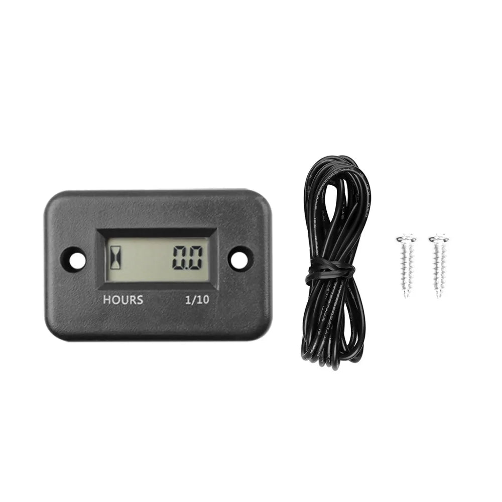 Digital Hour Meter LCD Engine Timer Counter for ATV Motorcycle Boat Generator