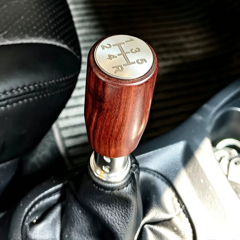 Wooden Gear Shift Knob Universal Manual Automatic 15mm Aperture 8/10/12mm